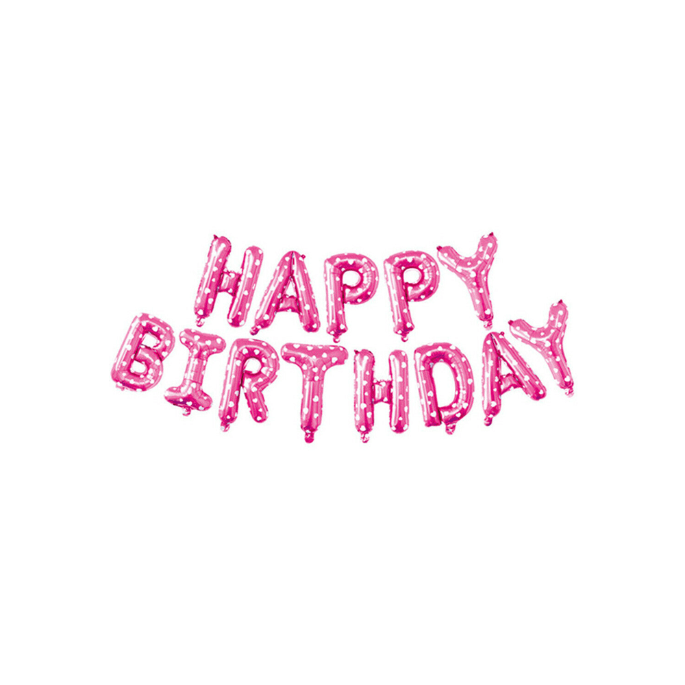 Happy birthday – pink med hjerter